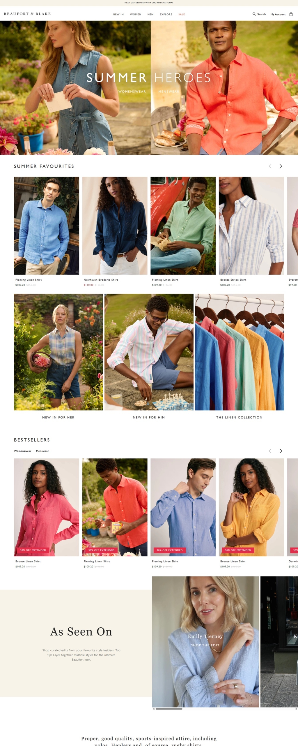 eCommerce website: Beaufort & Blake