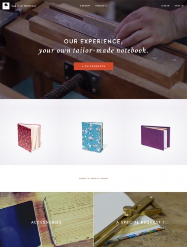 eCommerce website: Isabelle Moreau