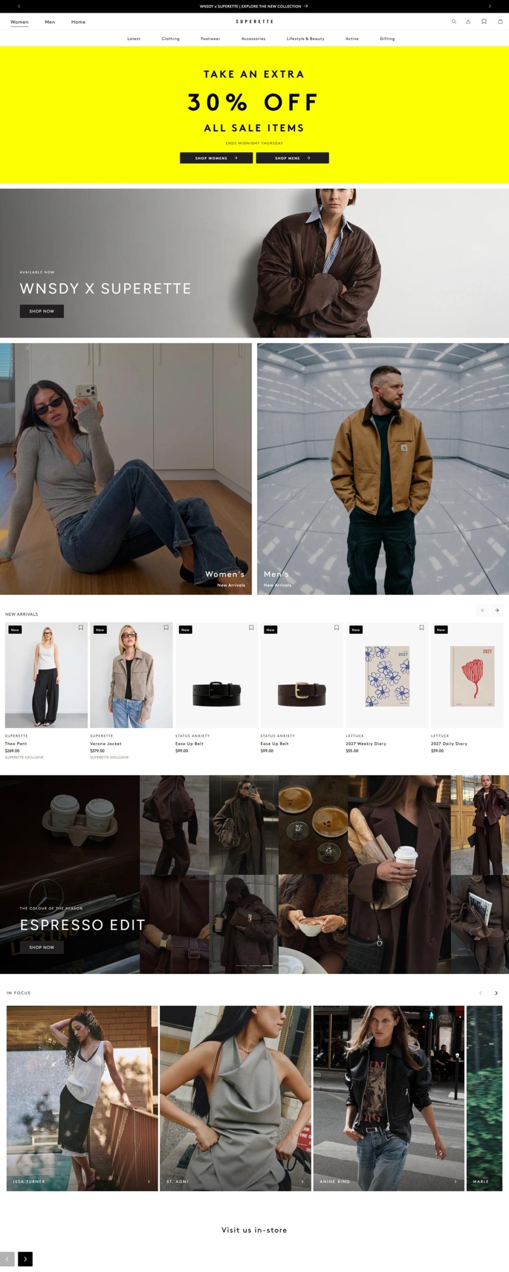 eCommerce website: Superette