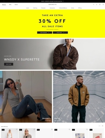 eCommerce website: Superette