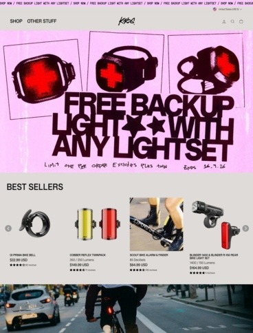 eCommerce website: Knog