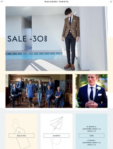 eCommerce website: Macaroni Tomato