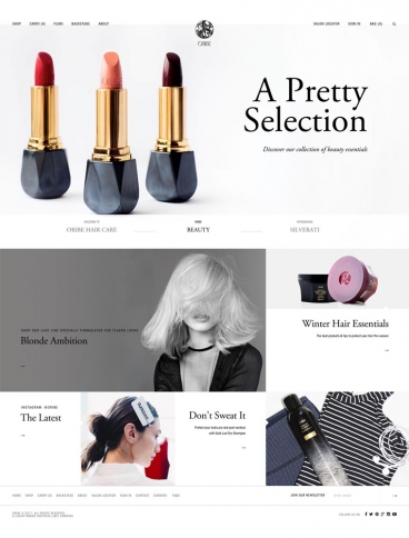 eCommerce website: Oribe Hair Care