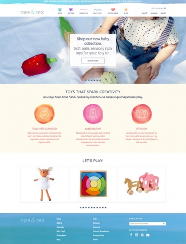 eCommerce website: Rose and Rex