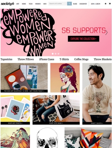 eCommerce website: Society6