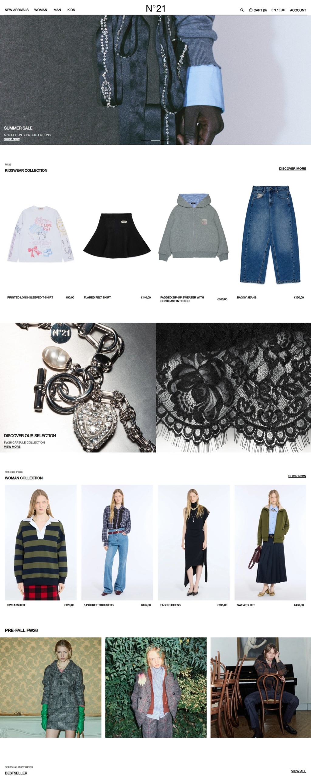 eCommerce website: N21