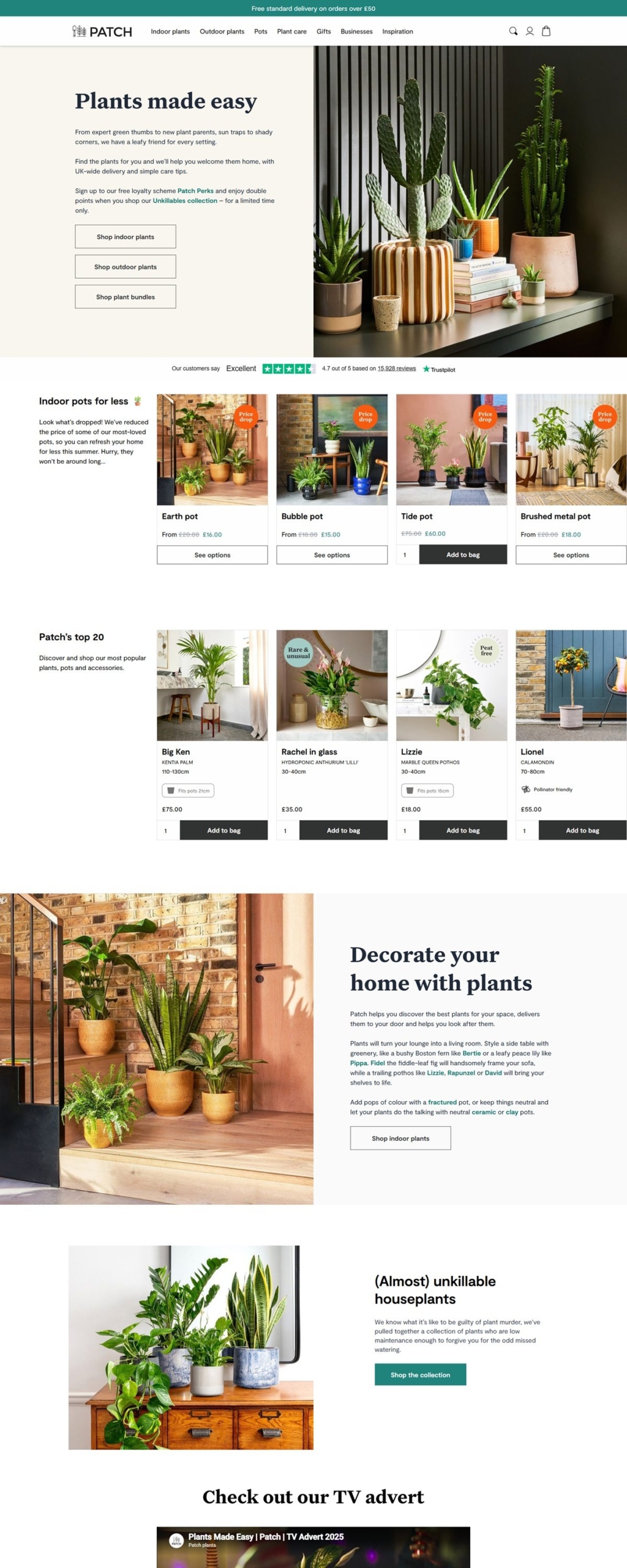 eCommerce website: Patch