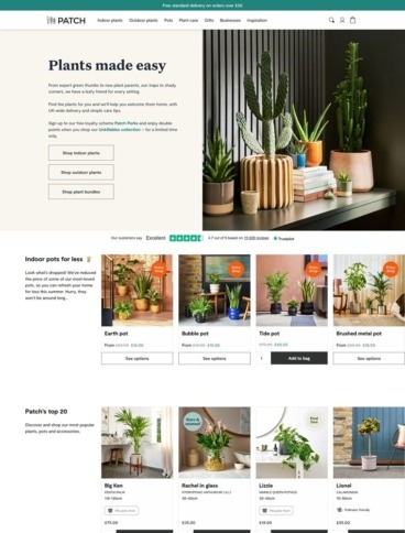 eCommerce website: Patch