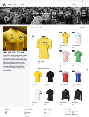 eCommerce website: le coq sportif