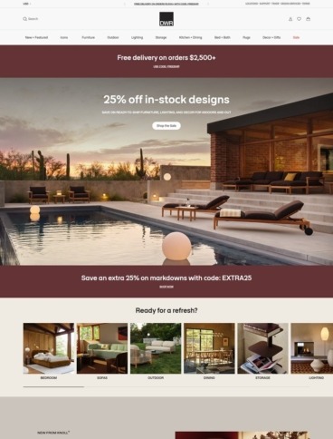 eCommerce website: Design Within Reach
