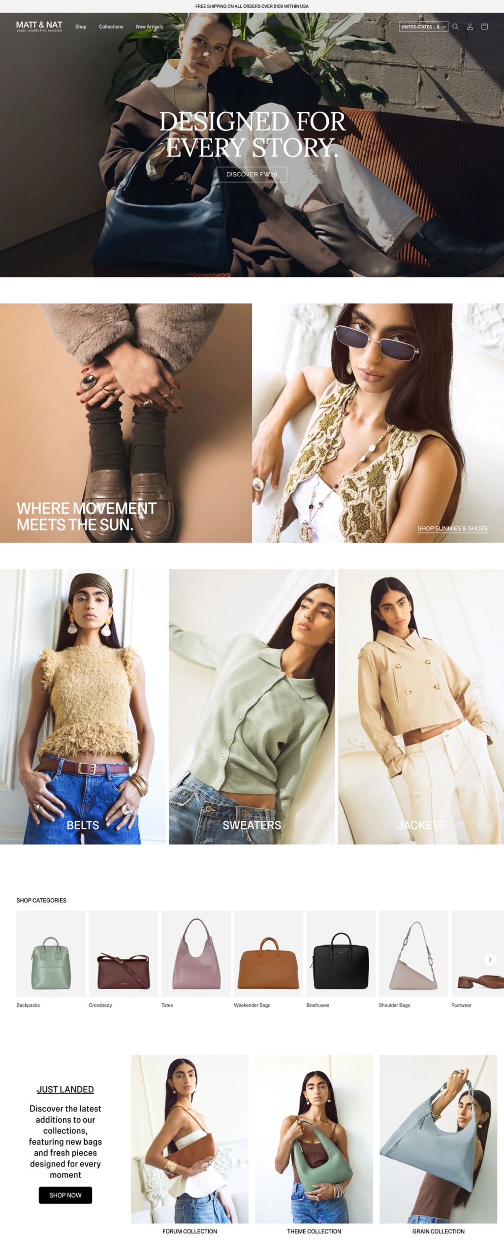 eCommerce website: MATT & NAT