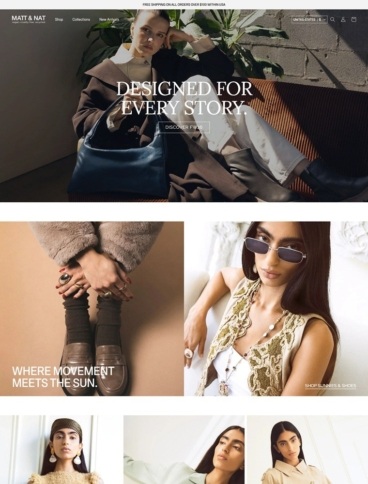 eCommerce website: MATT & NAT