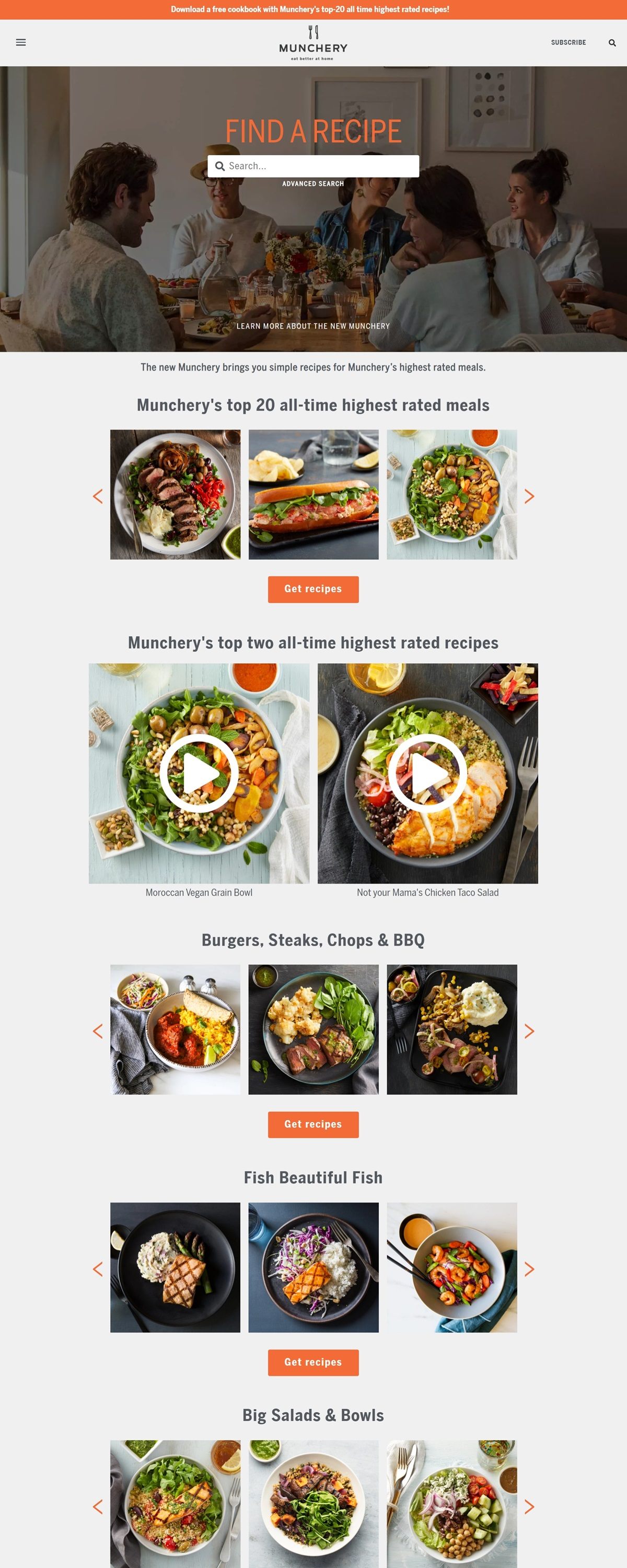 eCommerce website: Munchery