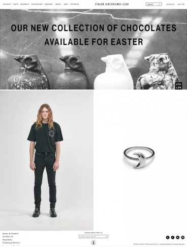 eCommerce website: Stolen Girlfriends Club