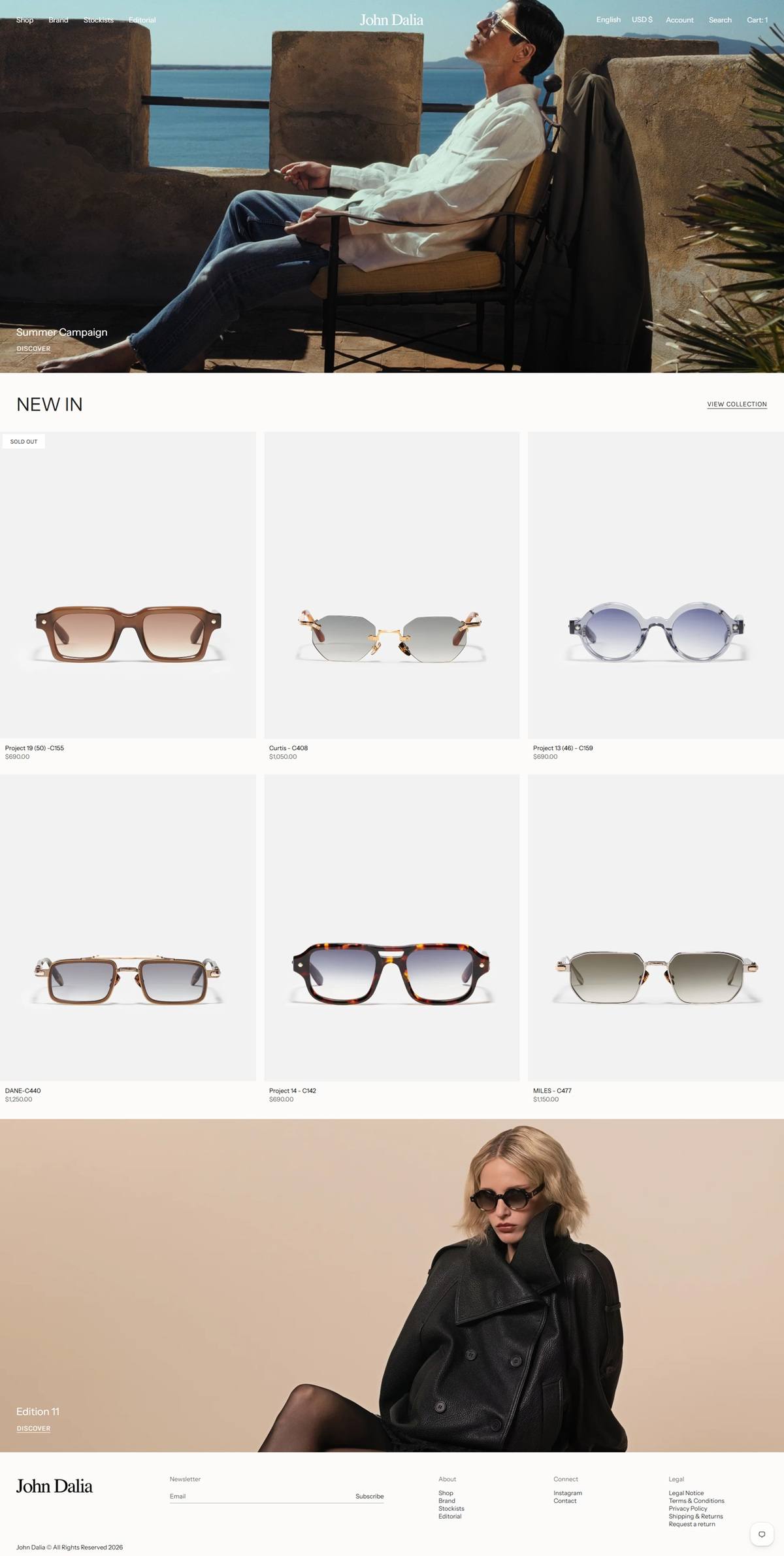 eCommerce website: John Dalia