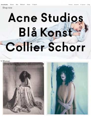 eCommerce website: Acne Studios
