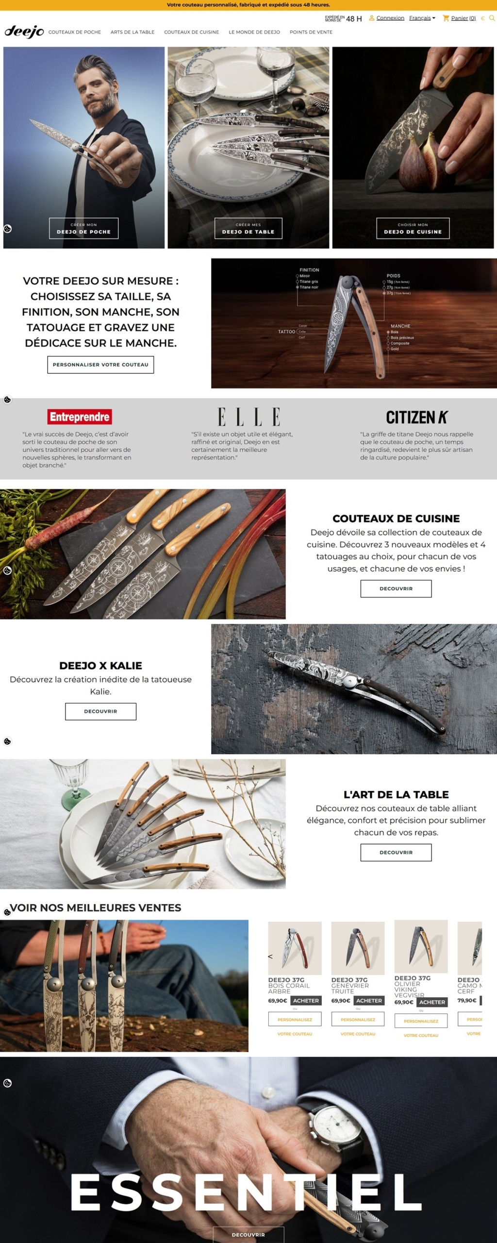 eCommerce website: Deejo