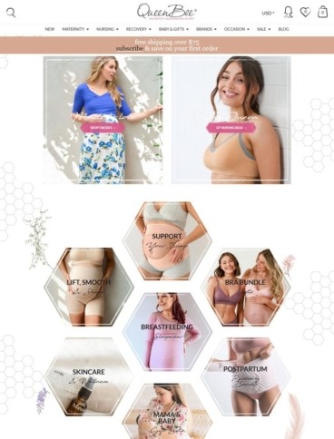 eCommerce website: Queen Bee Maternity