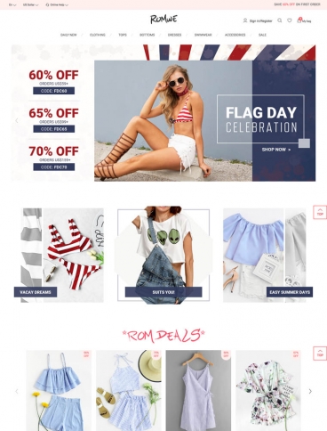 eCommerce website: Romwe