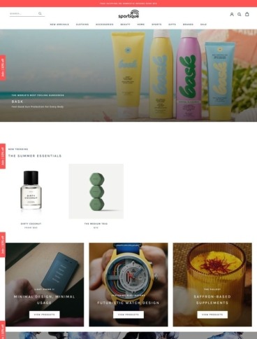 eCommerce website: Sportique