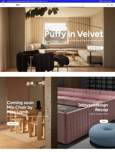 eCommerce website: Hem