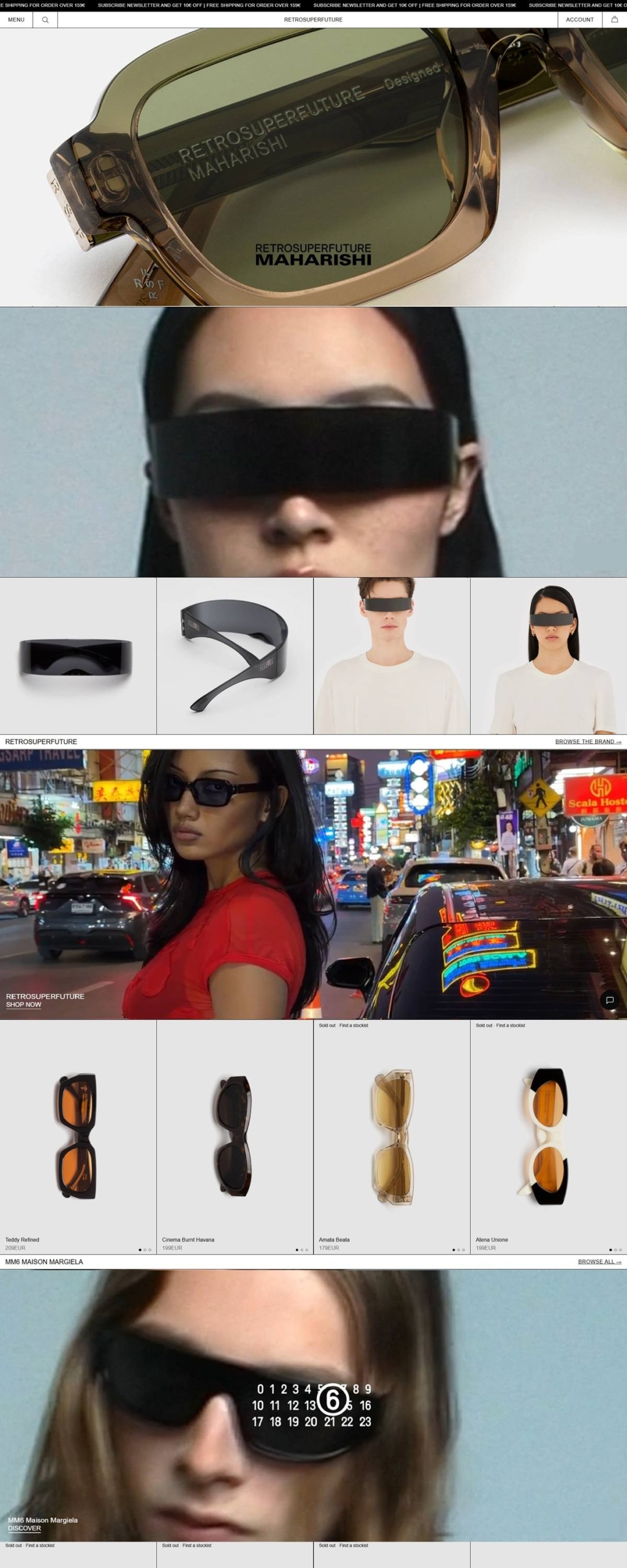 eCommerce website: Retro Super Future