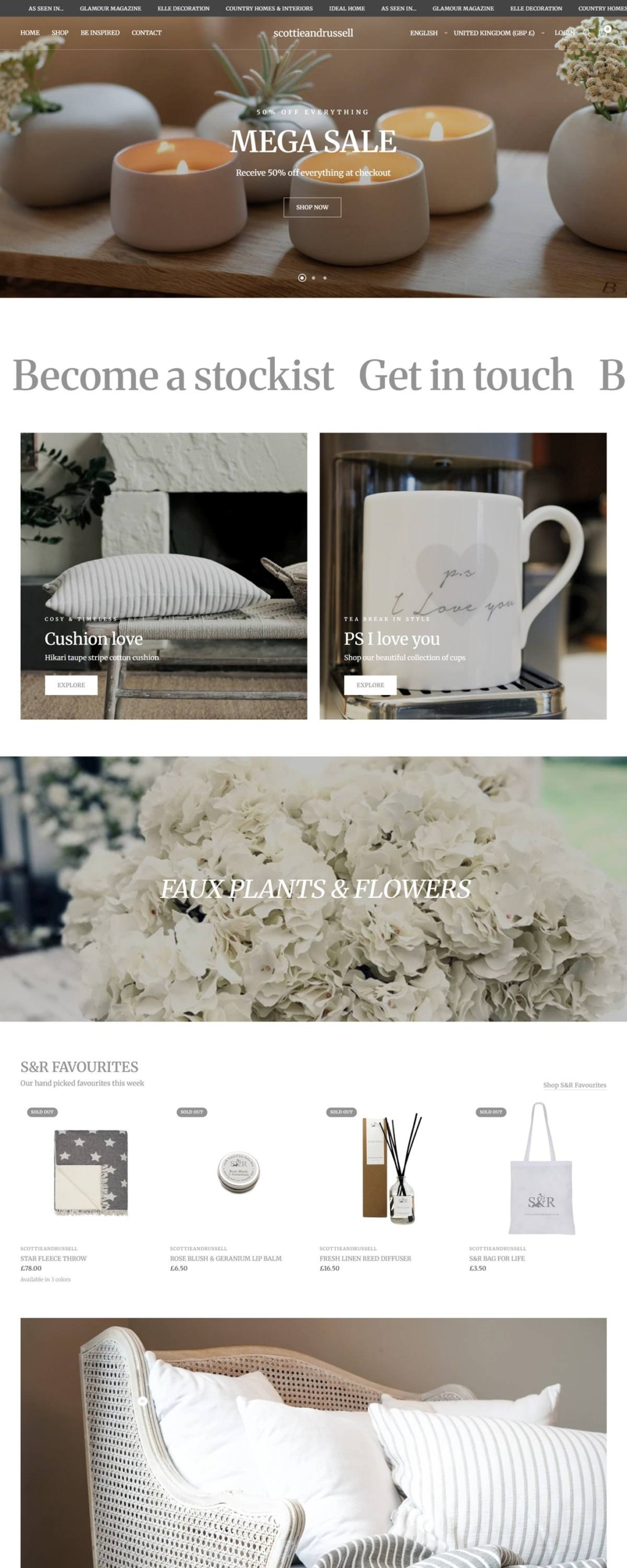 eCommerce website: Scottie and Russell