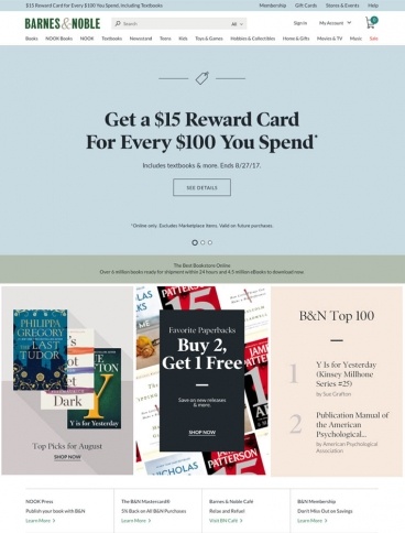 eCommerce website: Barnes & Noble