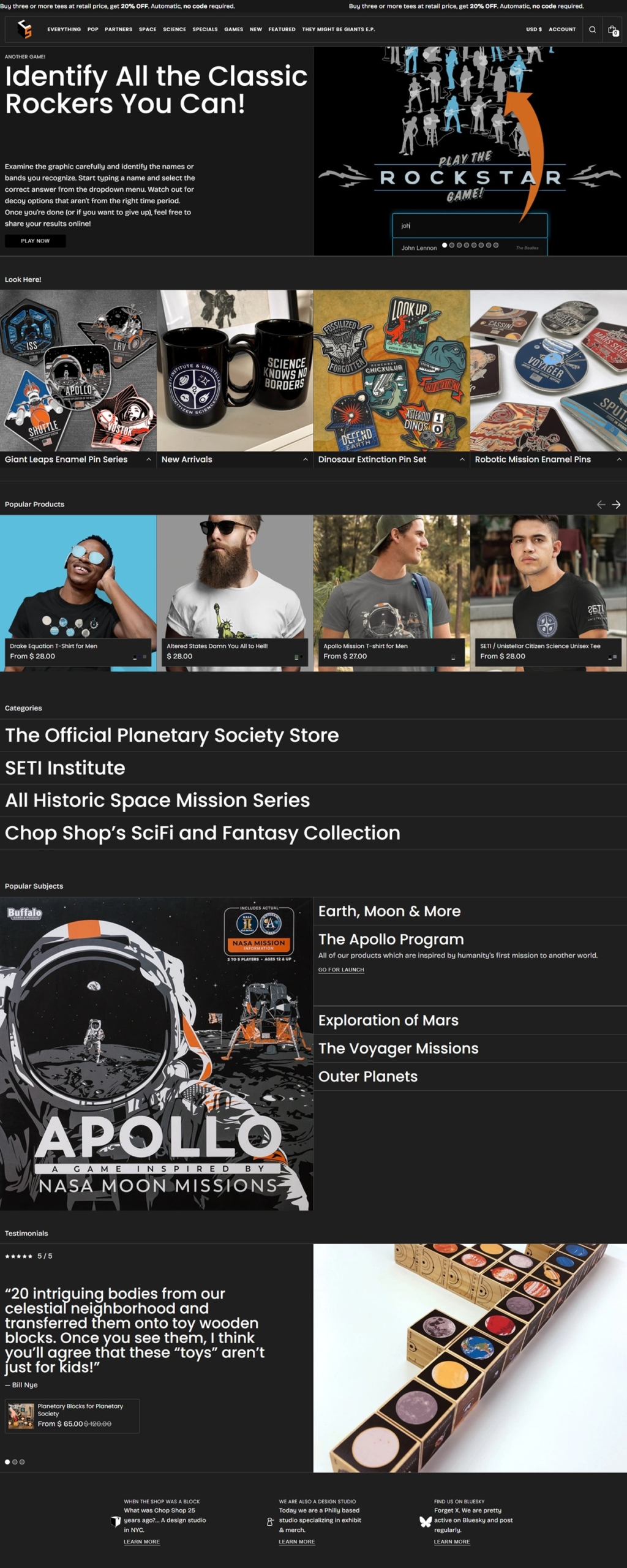 eCommerce website: Chop Shop
