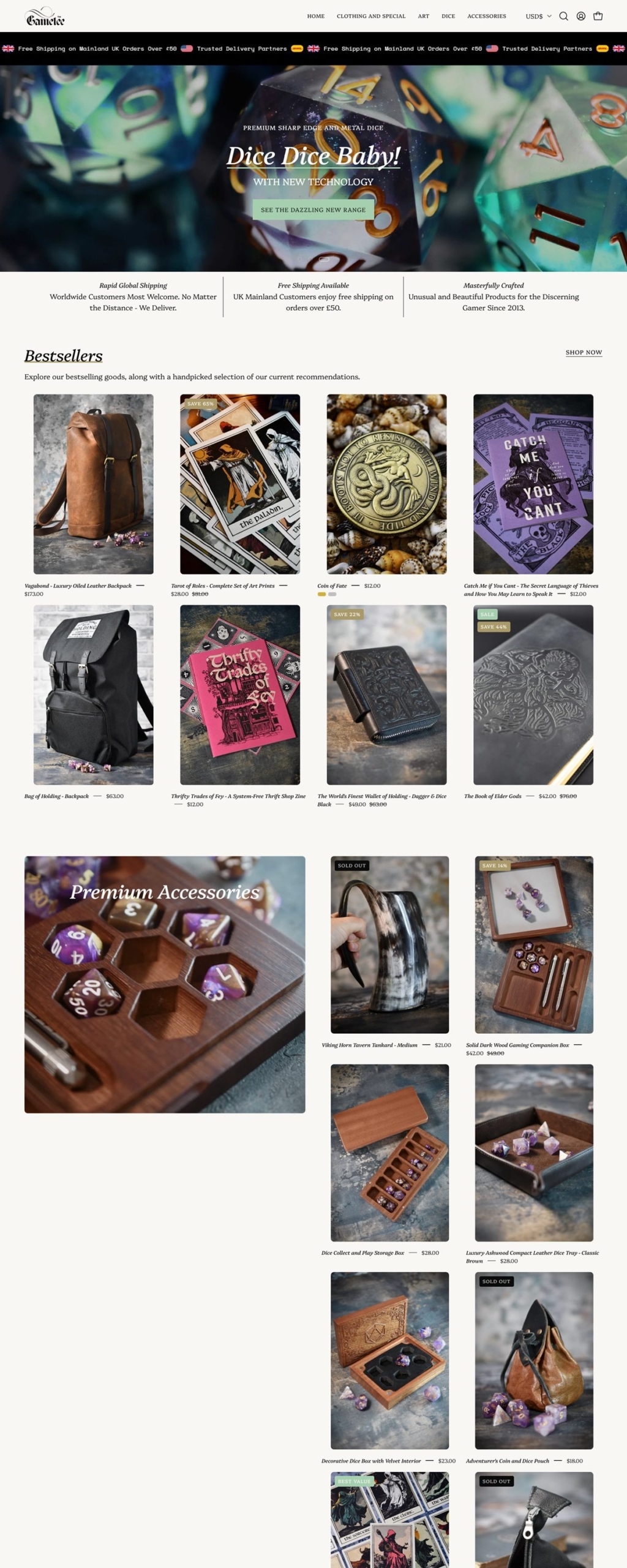 eCommerce website: GAMETEE