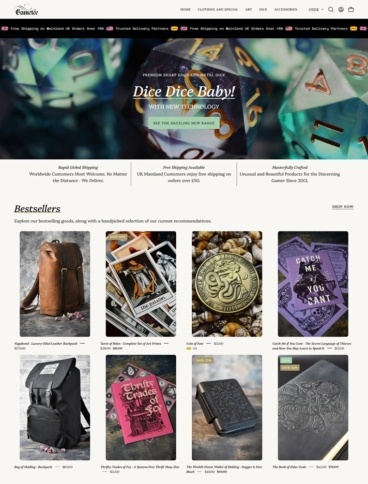 eCommerce website: GAMETEE