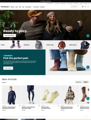 eCommerce website: SmartWool