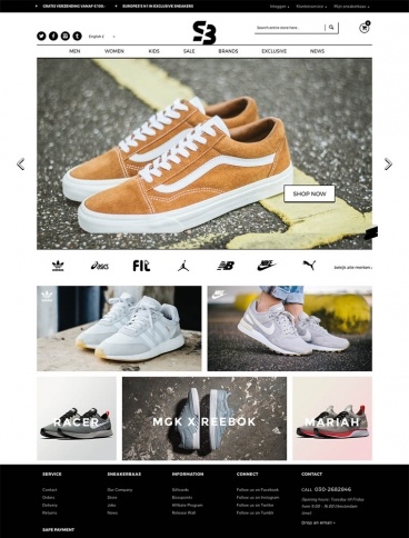 eCommerce website: Sneakerbaas