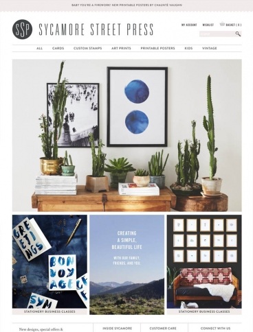 eCommerce website: Sycamore Street Press
