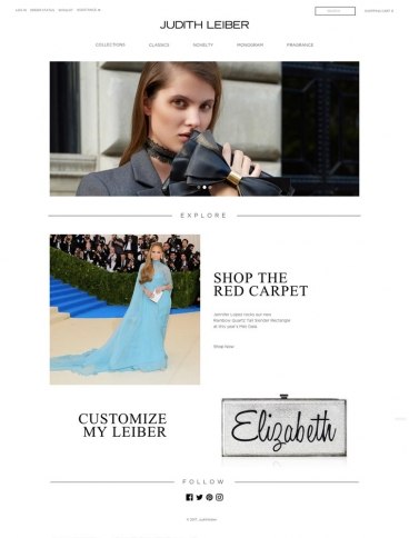 eCommerce website: Judith Leiber