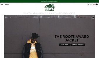 eCommerce website: Roots