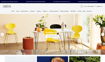 eCommerce website: Aria