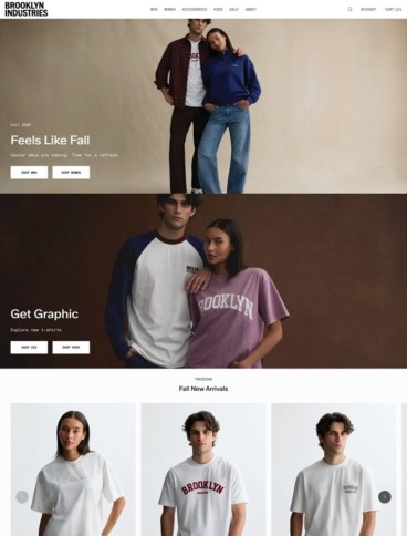 eCommerce website: Brooklyn Industries