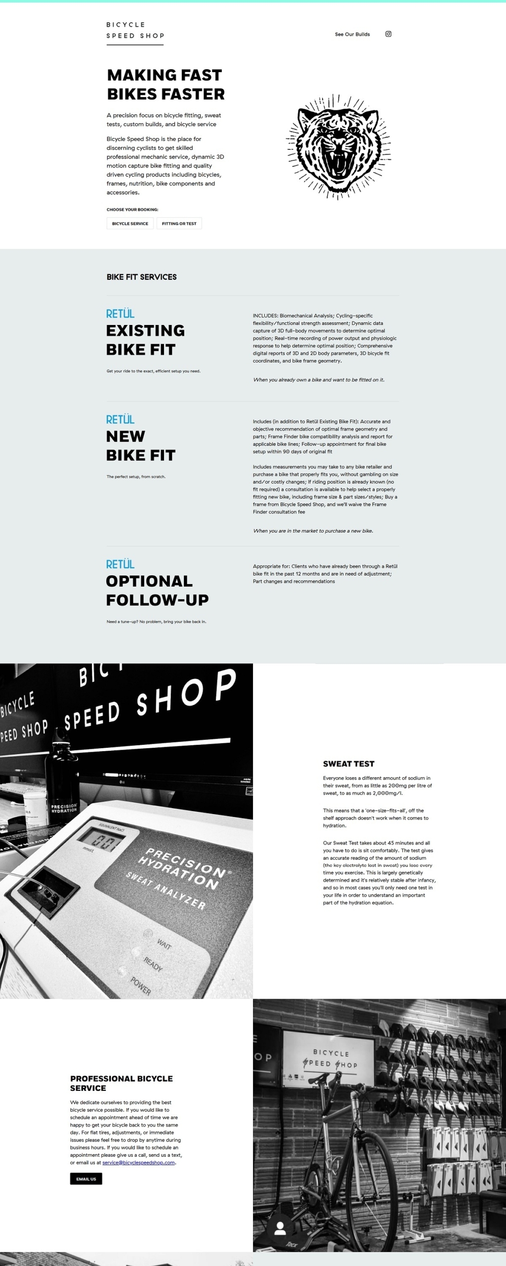 eCommerce website: Bicycle Speed Shop