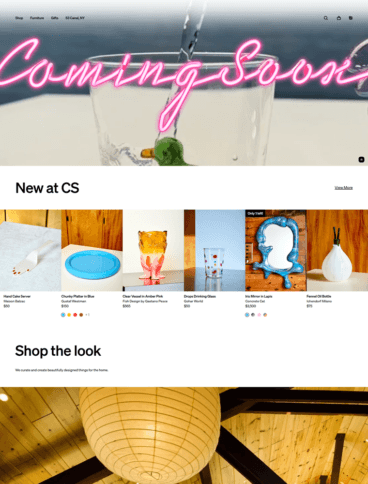 eCommerce website: Coming Soon