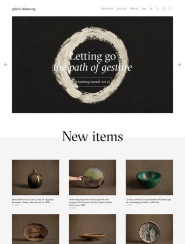 eCommerce website: Galerie Stimmung