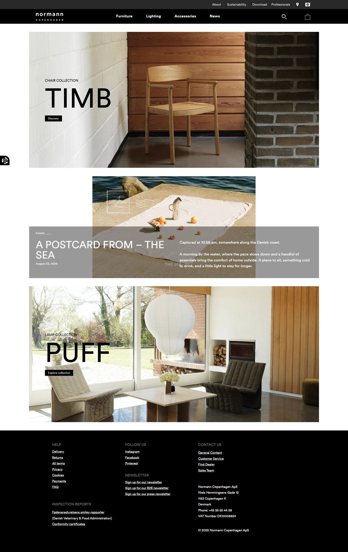 eCommerce website: Normann Copenhagen
