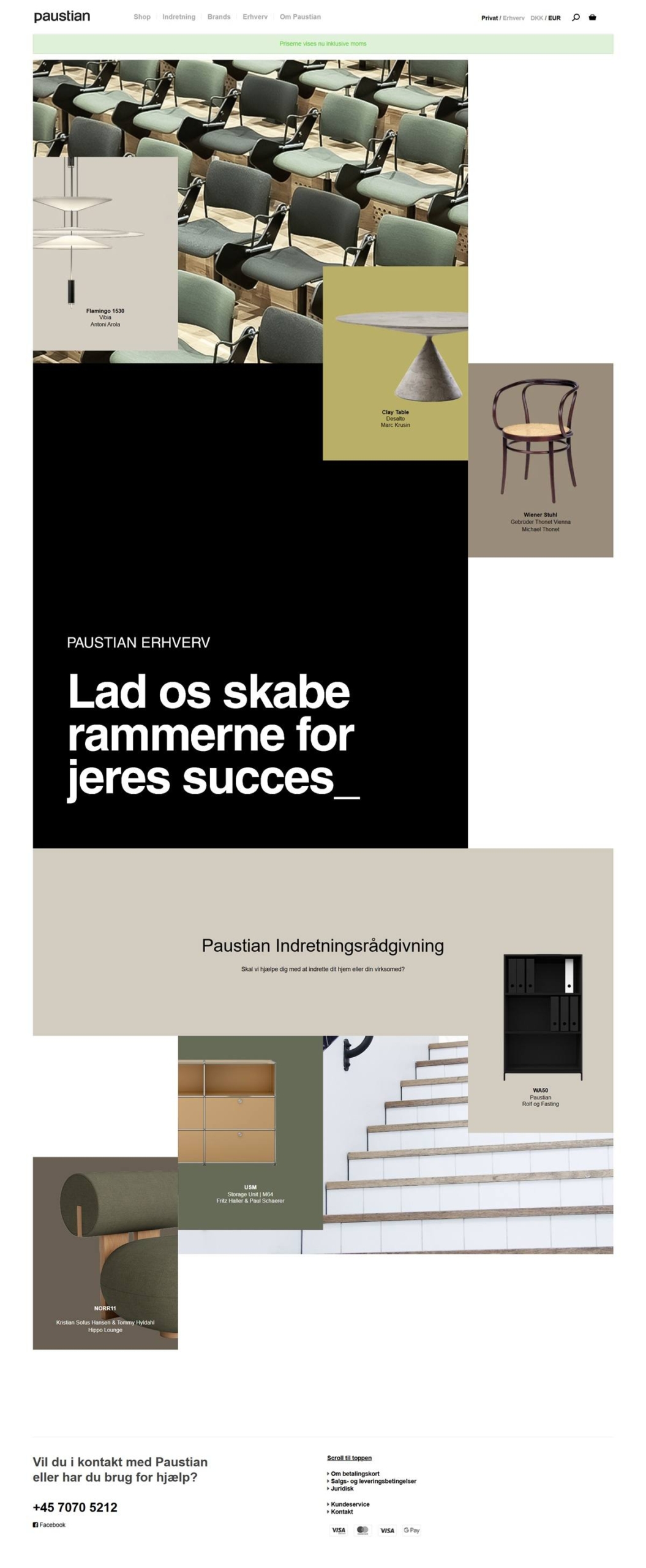 eCommerce website: Paustian