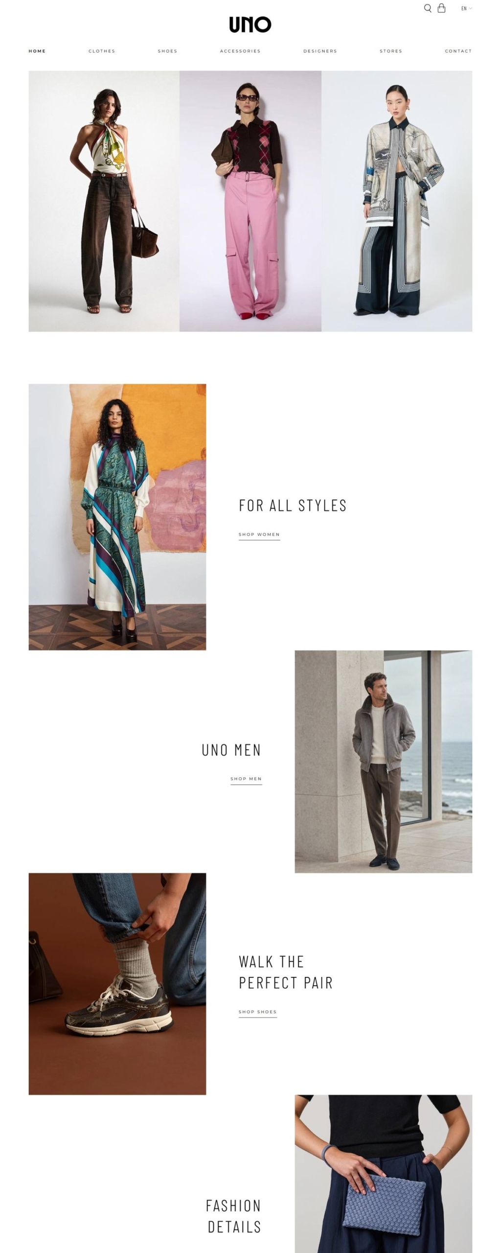 eCommerce website: UNO Knokke