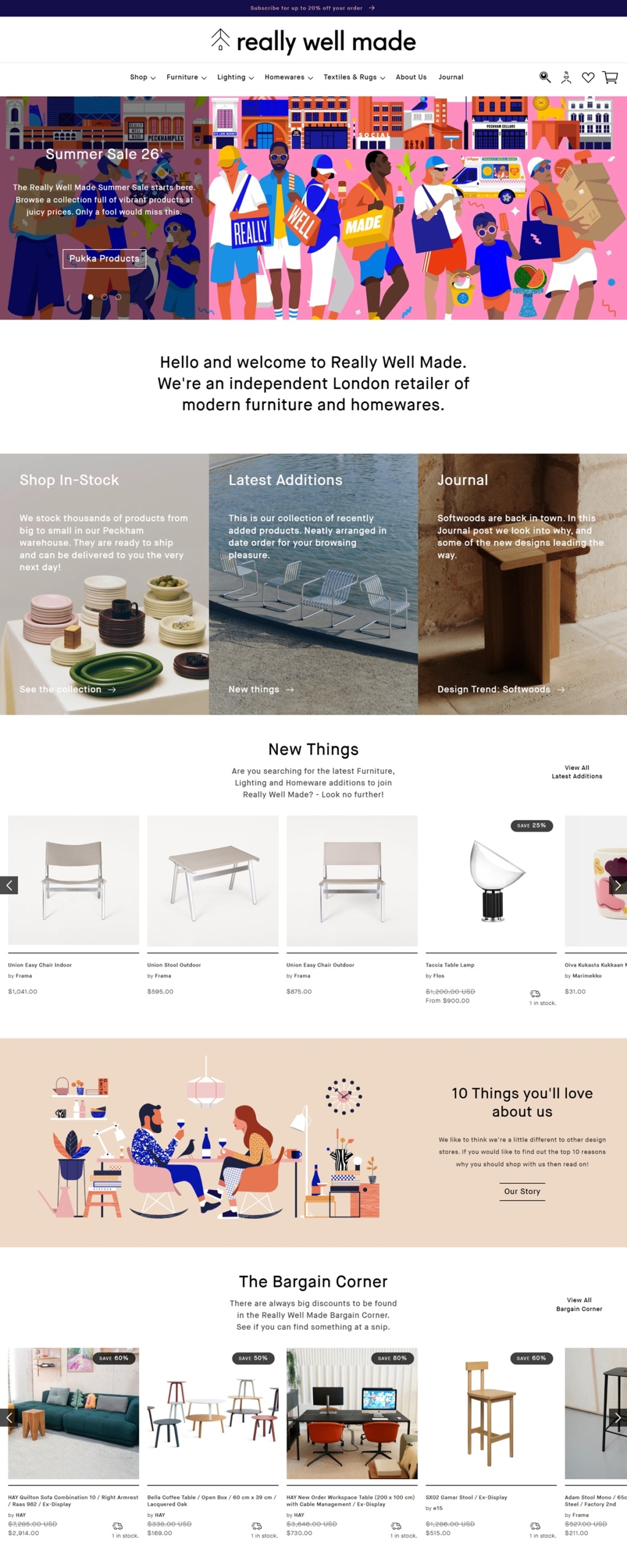 eCommerce website: Really Well Made