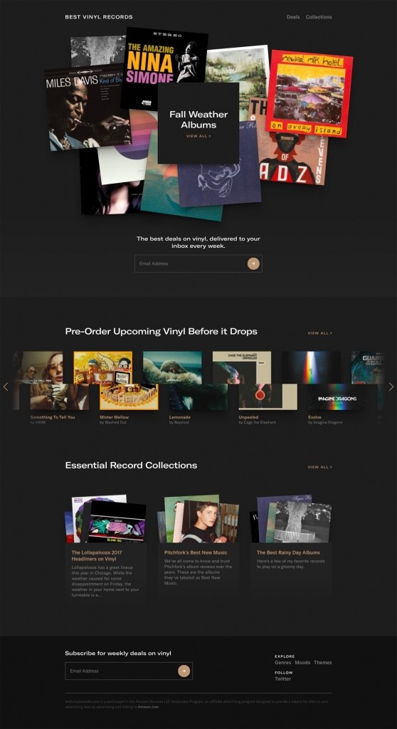 Best Vinyl Records site Design Gallery & Tech Inspiration