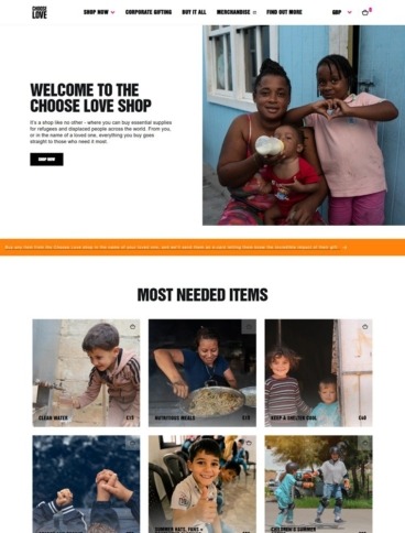 eCommerce website: Choose Love
