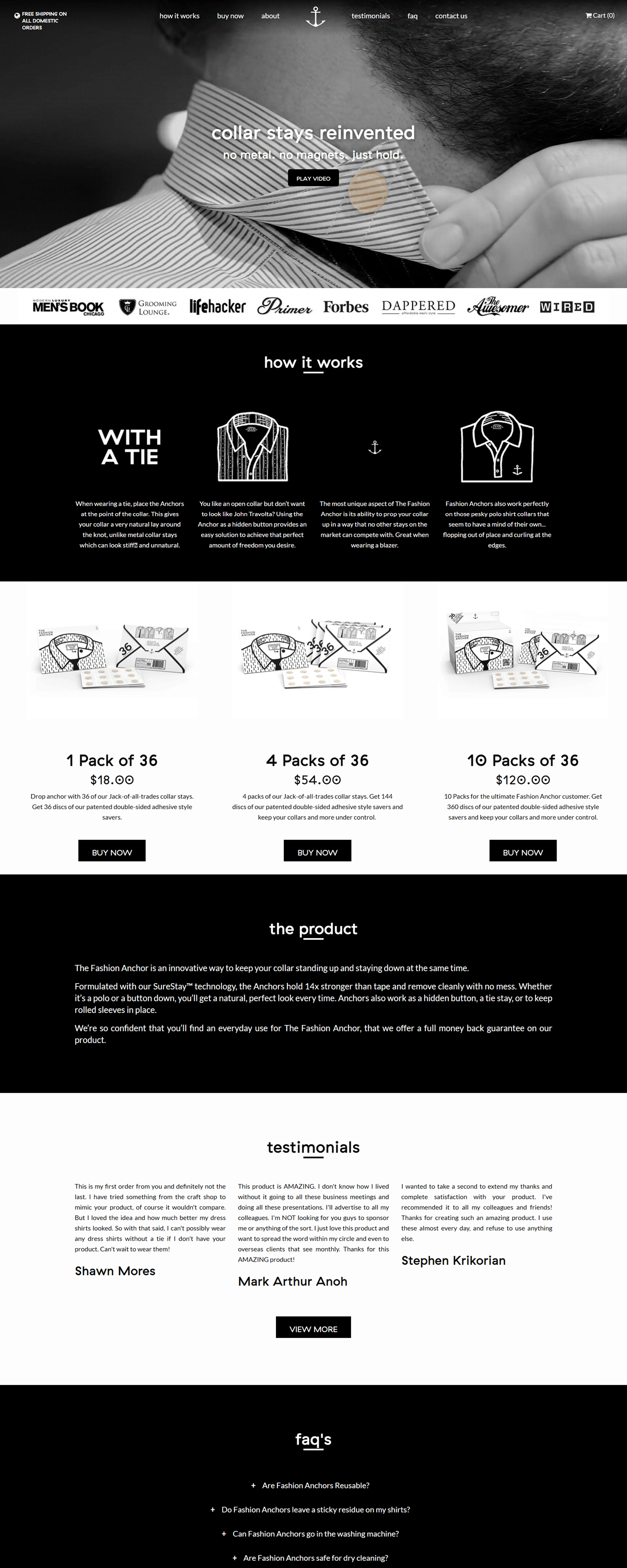 eCommerce website: The Fashion Anchor