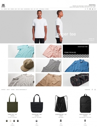 eCommerce website: AS Colour