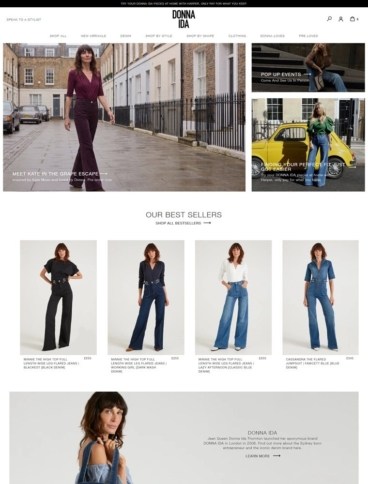 eCommerce website: Donna Ida